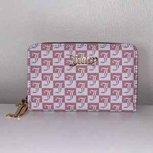 Juicy Couture Monogram Wallet Pink and White.